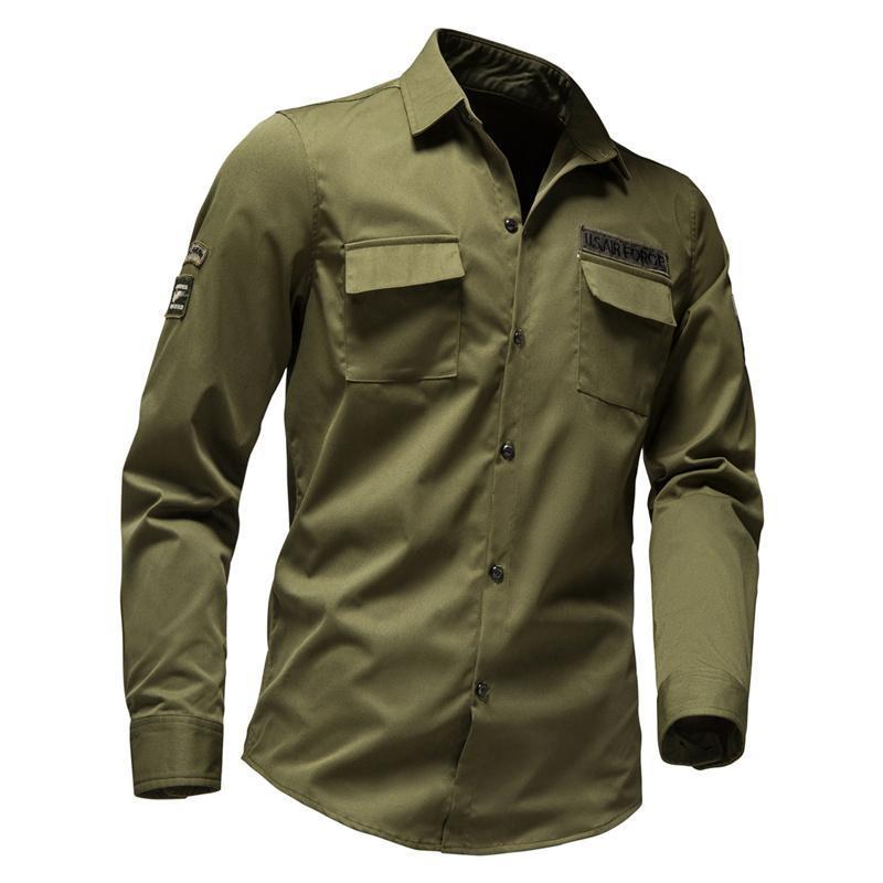 Multi Pocket Embroidered UsAF Men's Long Sleeves